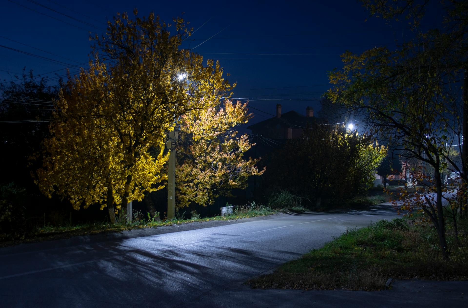 Un Vecindario de noche | Fuente: Pexels