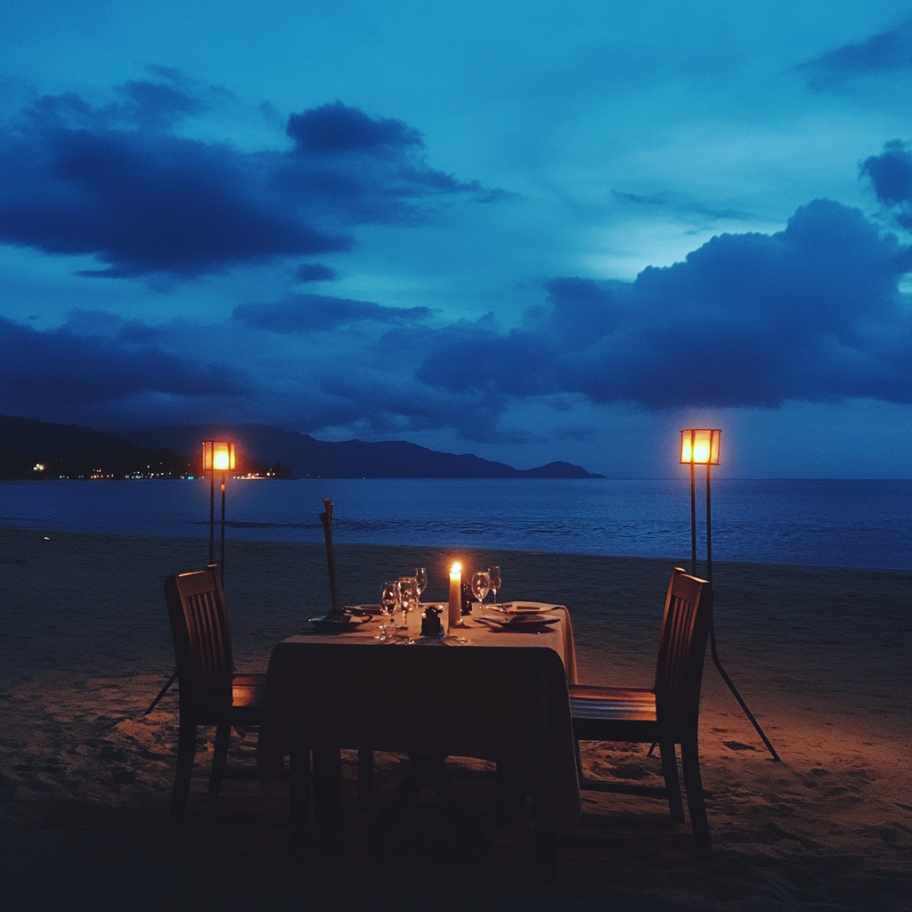 Una cena romántica | Fuente: Midjourney