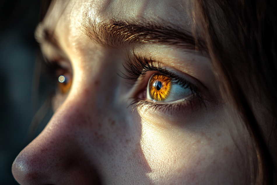 Closeup dos olhos de uma mulher preocupada | Fonte: Meio da Jornada