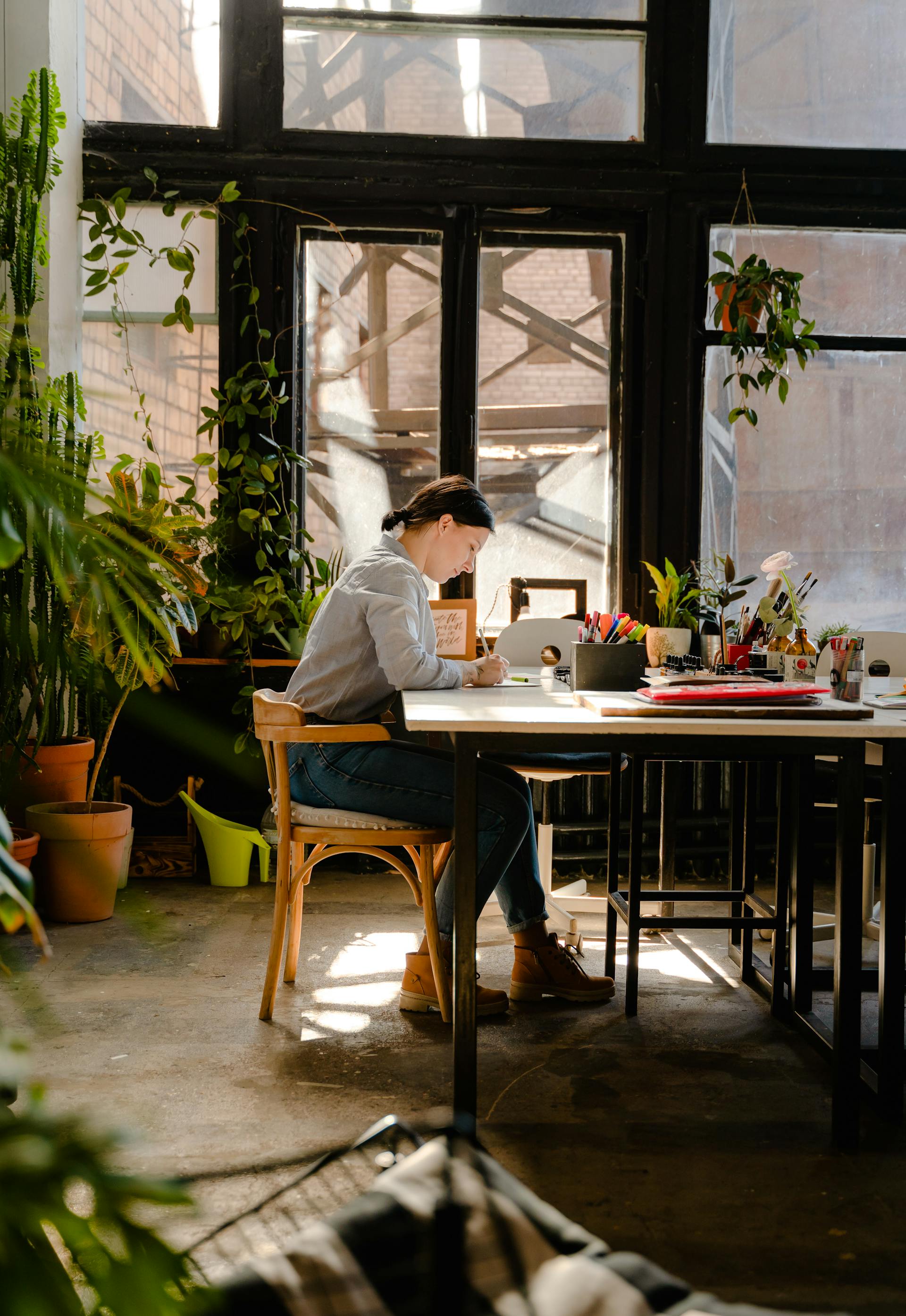 Una mujer trabajando en un proyecto de manualidades | Fuente: Pexels