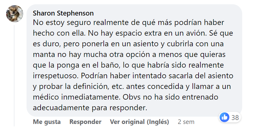 Un comentario dejado en una publicación de Facebook sobre la situación de Qatar Airways | Fuente: facebook.com/DailyMail