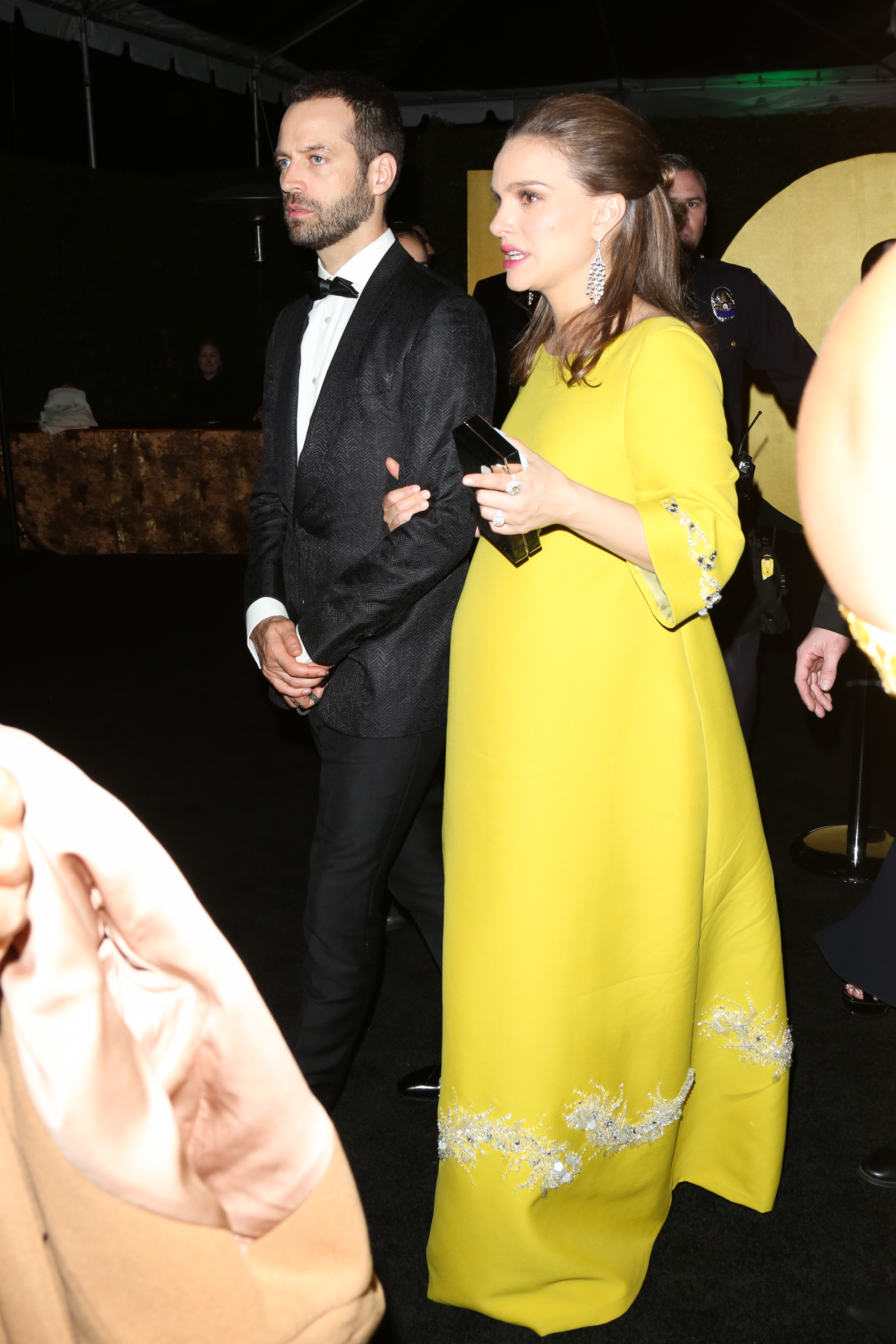 Benjamin Millepied y Natalie Portman en Beverly Hills, California, el 8 de enero de 2017 | Foto: Getty Images