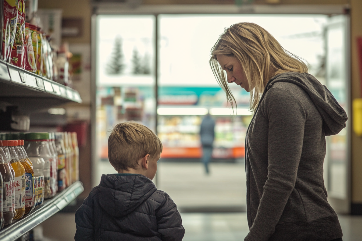 Una mujer y su hijo | Fuente: Midjourney