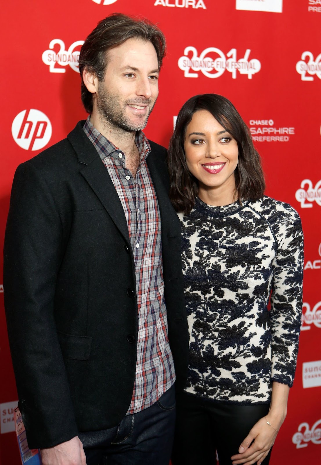 Jeff Baena y Aubrey Plaza en el estreno de "Life After Beth" durante el Festival de Cine de Sundance 2014, el 19 de enero en Park City, Utah. | Fuente: Getty Images