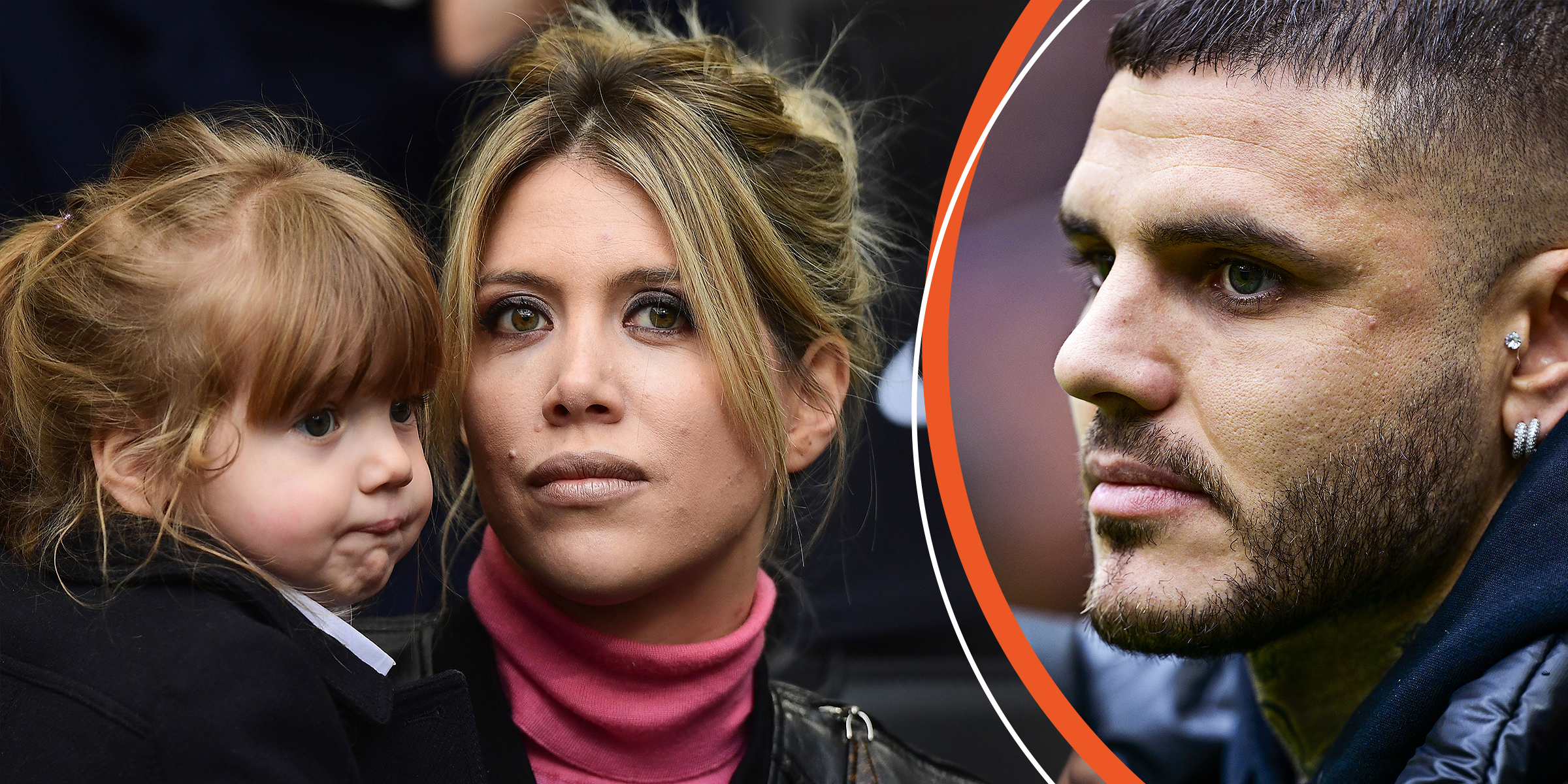 Wanda Nara y una de sus hijas | Mauro Icardi | Fuente: Getty Images