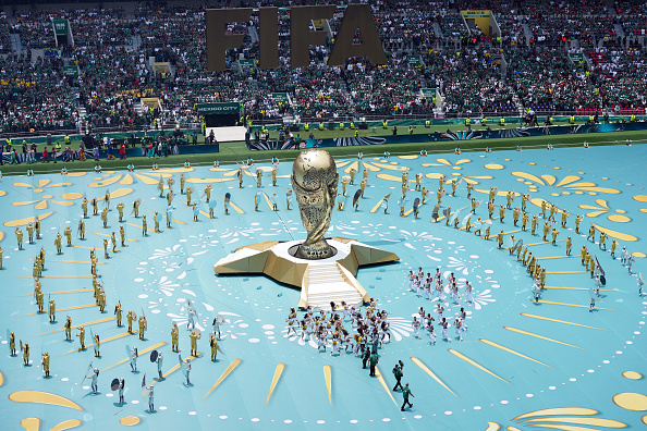 Shakira actúa durante la ceremonia inaugural de la Copa Mundial de la FIFA en el Estadio Ciudad de México. Fotografía tomada el jueves 11 de junio de 2026. |  Fuente: Getty Images