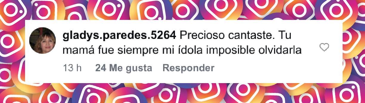 Comentario al video que muestra a Malena Dorado cantando. | Foto: instagram.com/eltrecetv