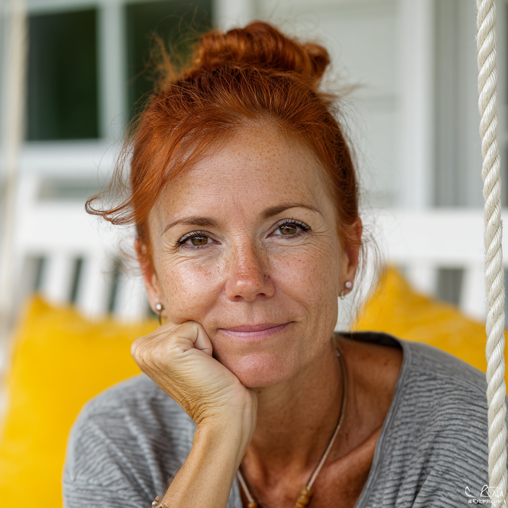 Primer plano de una mujer mayor sonriente | Fuente: Midjourney