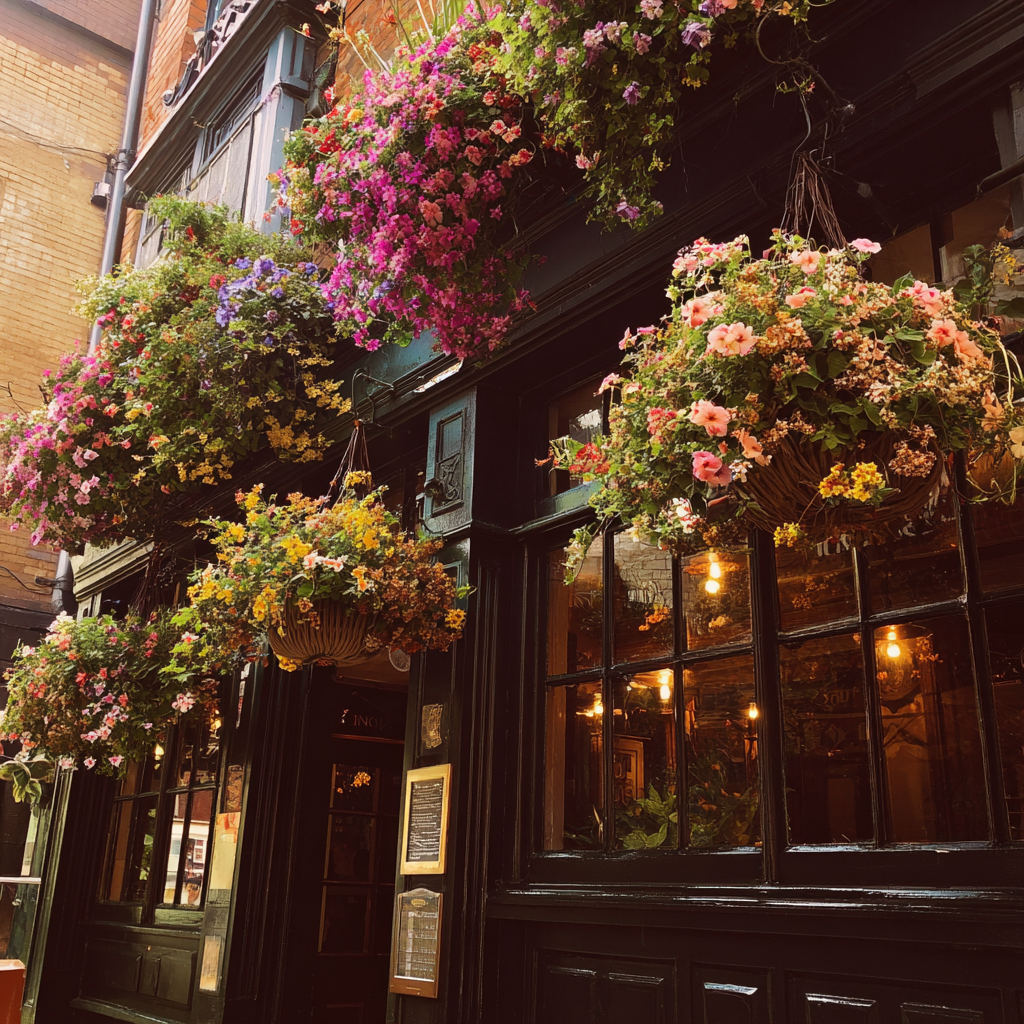 El exterior de un pub | Fuente: Midjourney