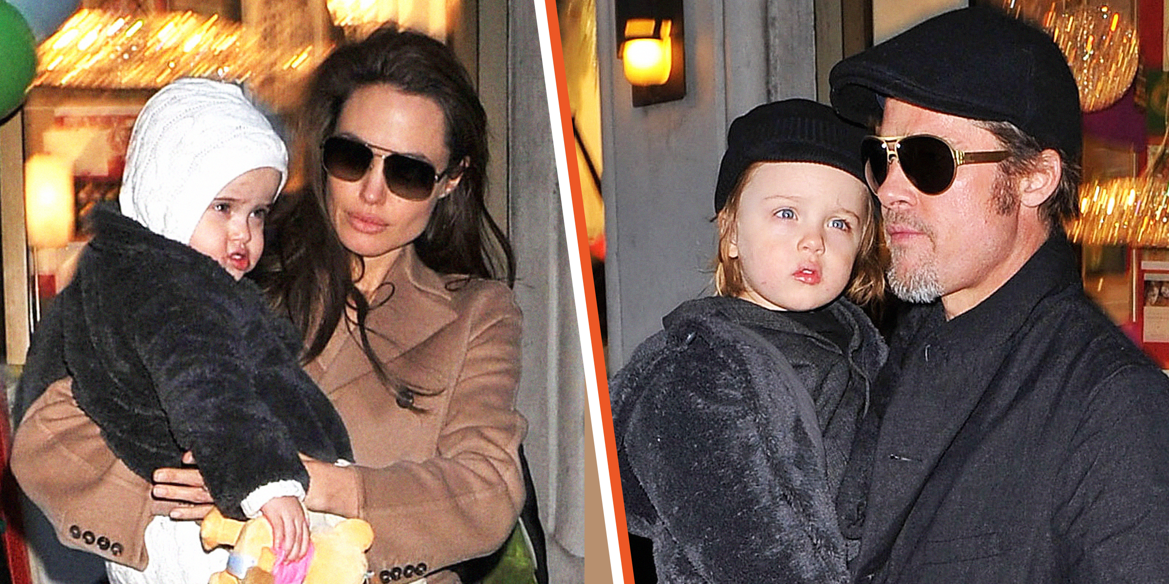 Angelina Jolie con Vivienne Jolie-Pitt | Brad Pitt con Vivienne Jolie-Pitt | Foto: Getty Images