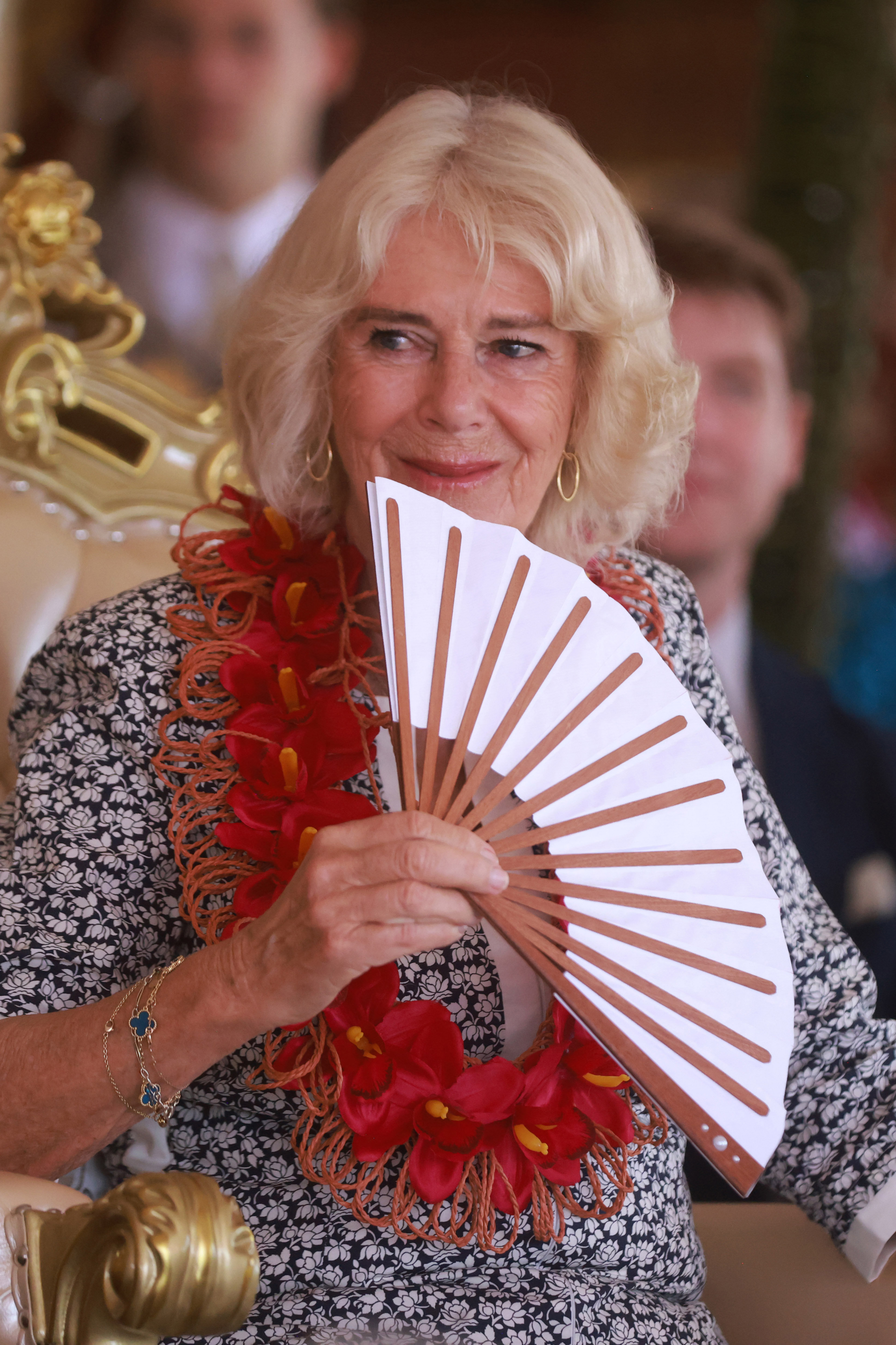 La reina Camilla durante una visita real a Australia y Samoa el 26 de octubre de 2024 | Fuente: Getty Images