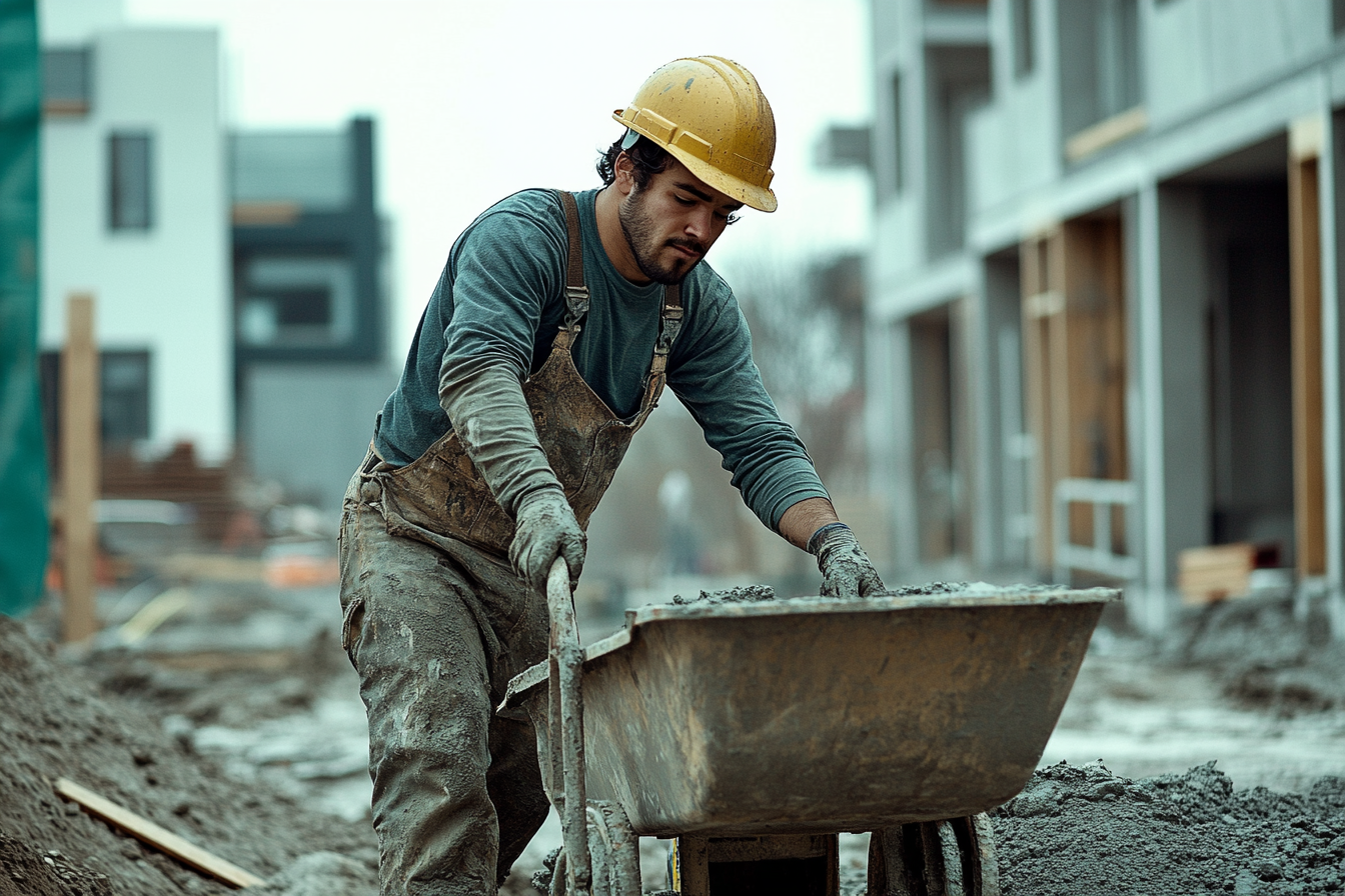 Un hombre trabajando en una obra | Fuente: Midjourney