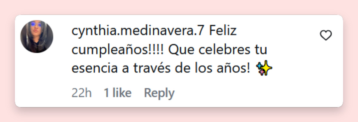 Comentario de una usuaria felicitando a Eugenio Derbez por su cumpleaños número 65 | Fuente: Instagram/ederbez