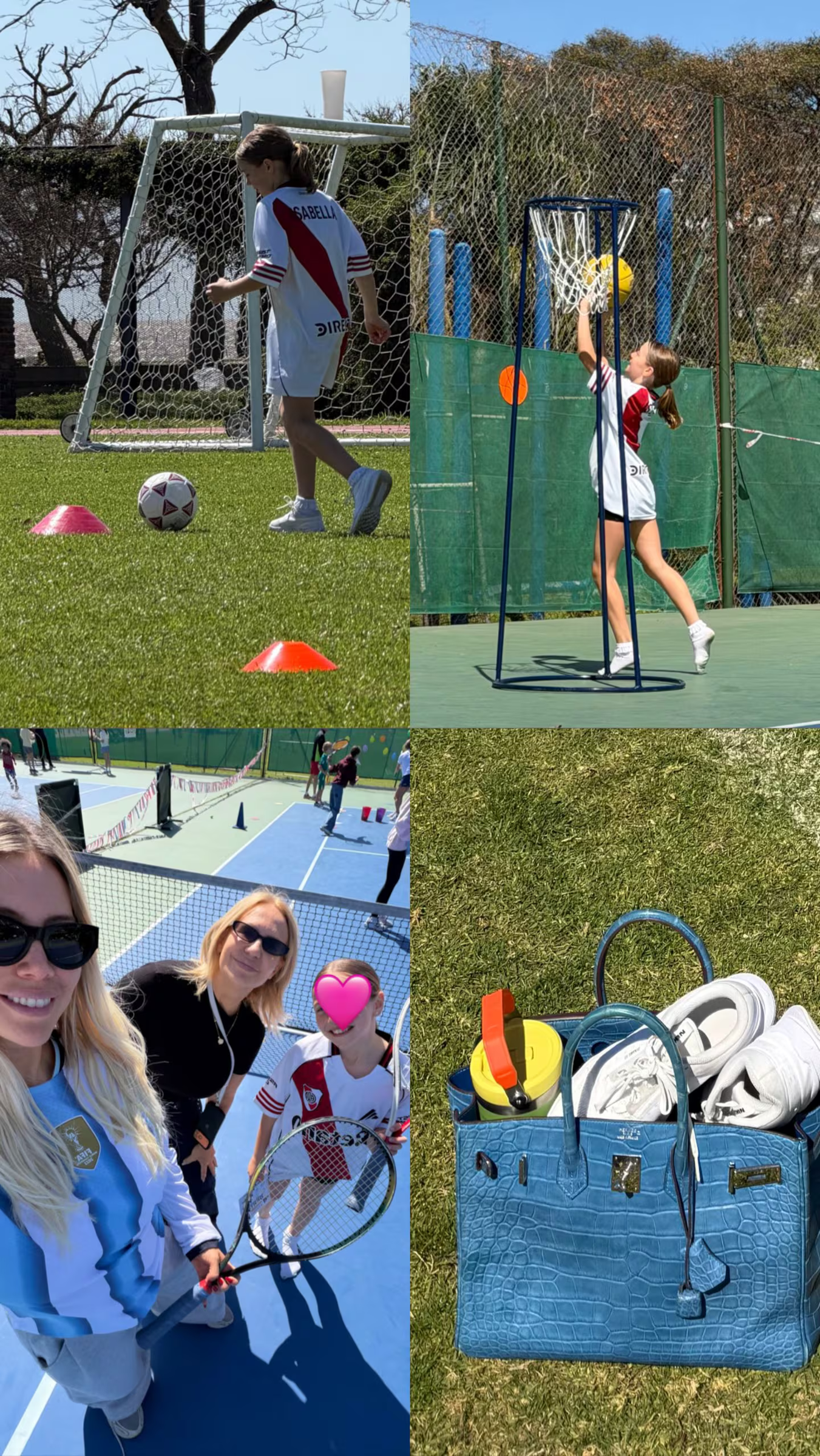 Wanda Nara compartió imágenes variadas de su hija Isabella Icardi realizando actividades deportivas en su colegio | Fuente: Instagram/wanda_nara