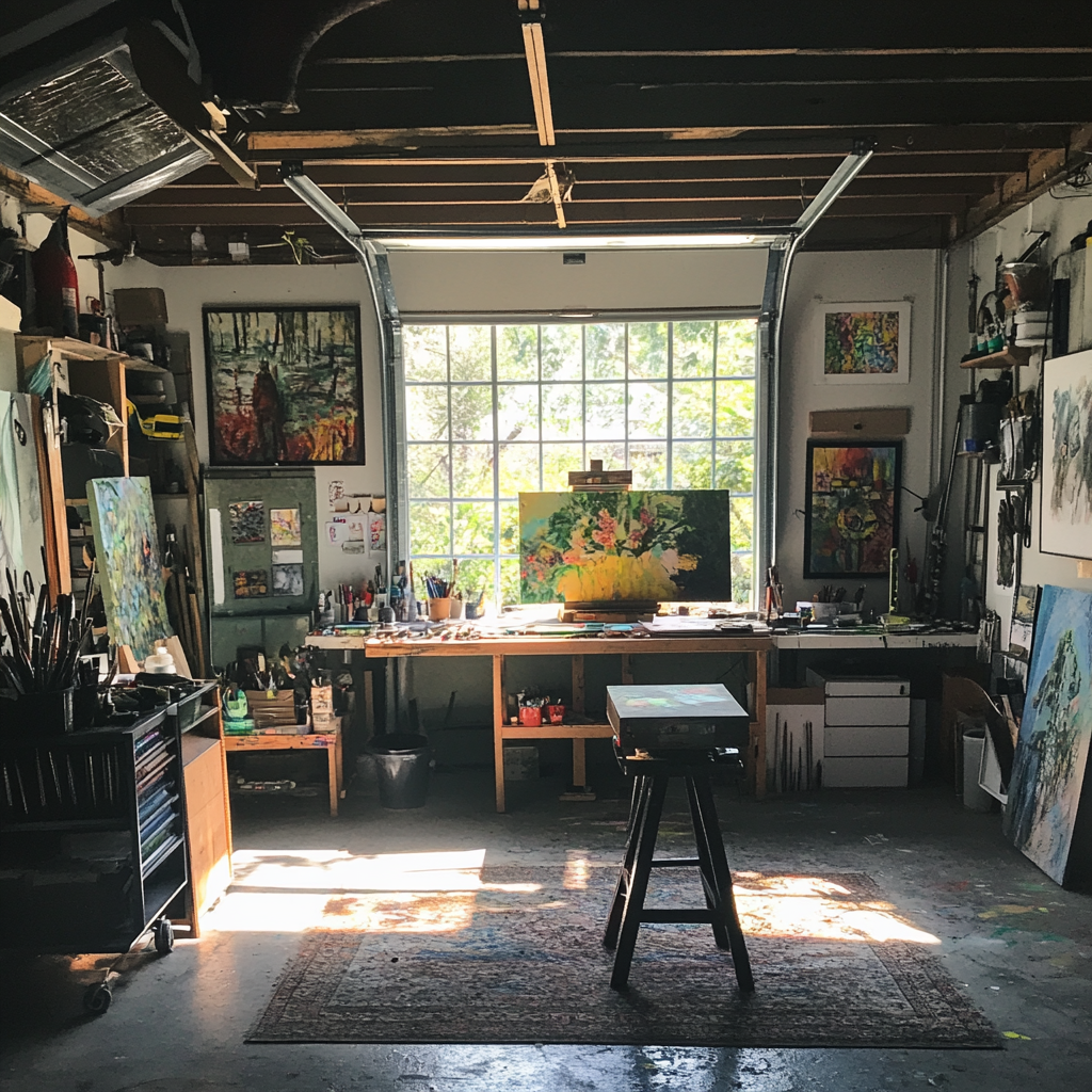 Un estudio de arte | Fuente: Midjourney