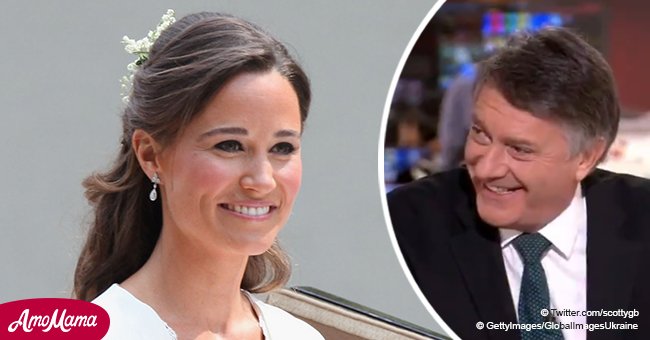 Reportero de televisión trata de contener la risa anunciando el bebé de Pippa