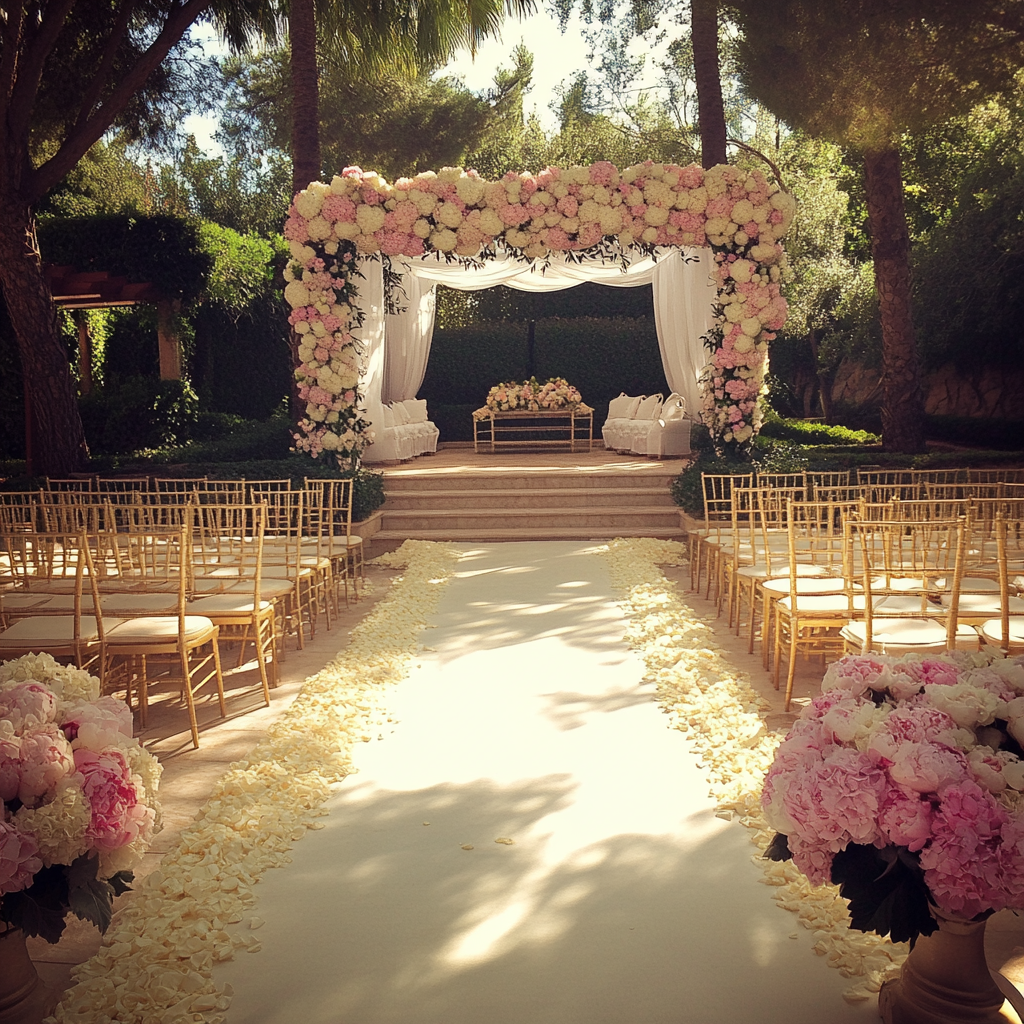 Un escenario de boda | Fuente: Midjourney