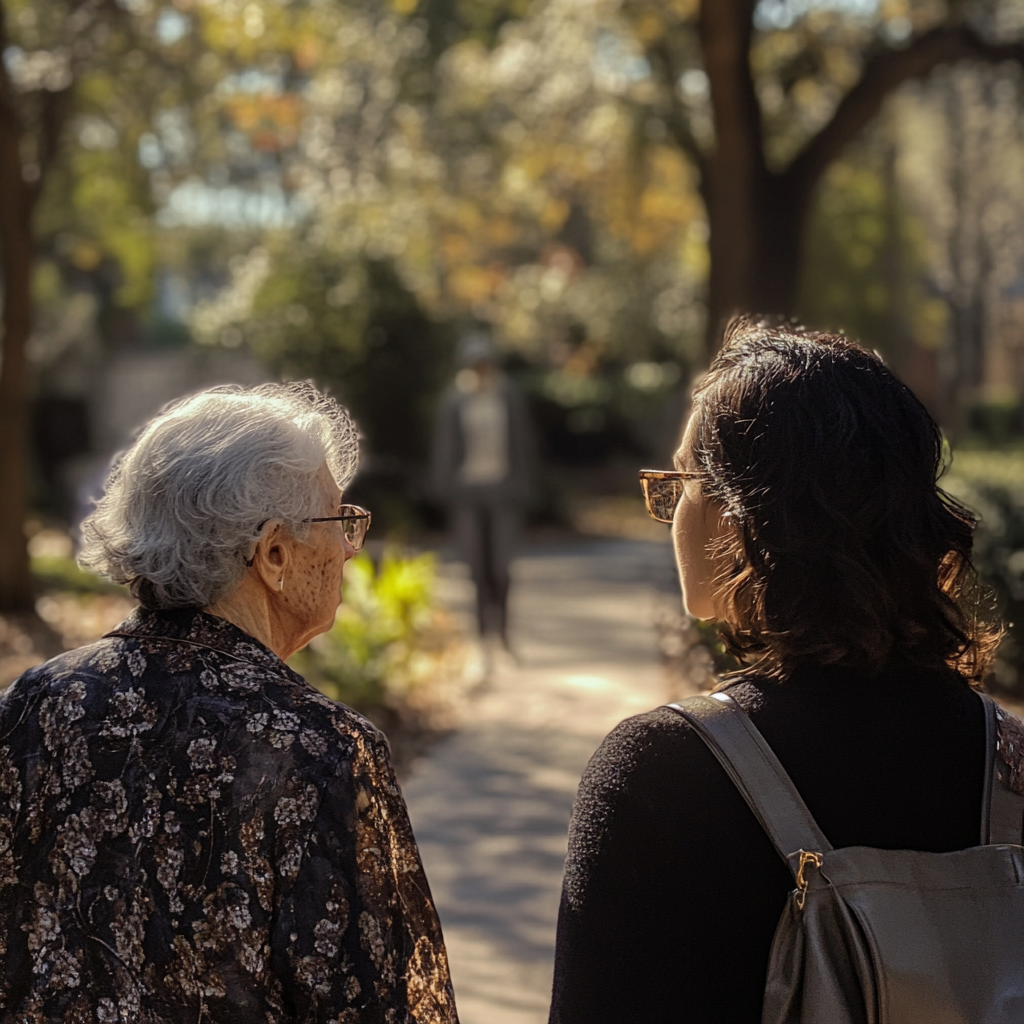 Mujeres dando un paseo | Fuente: Midjourney