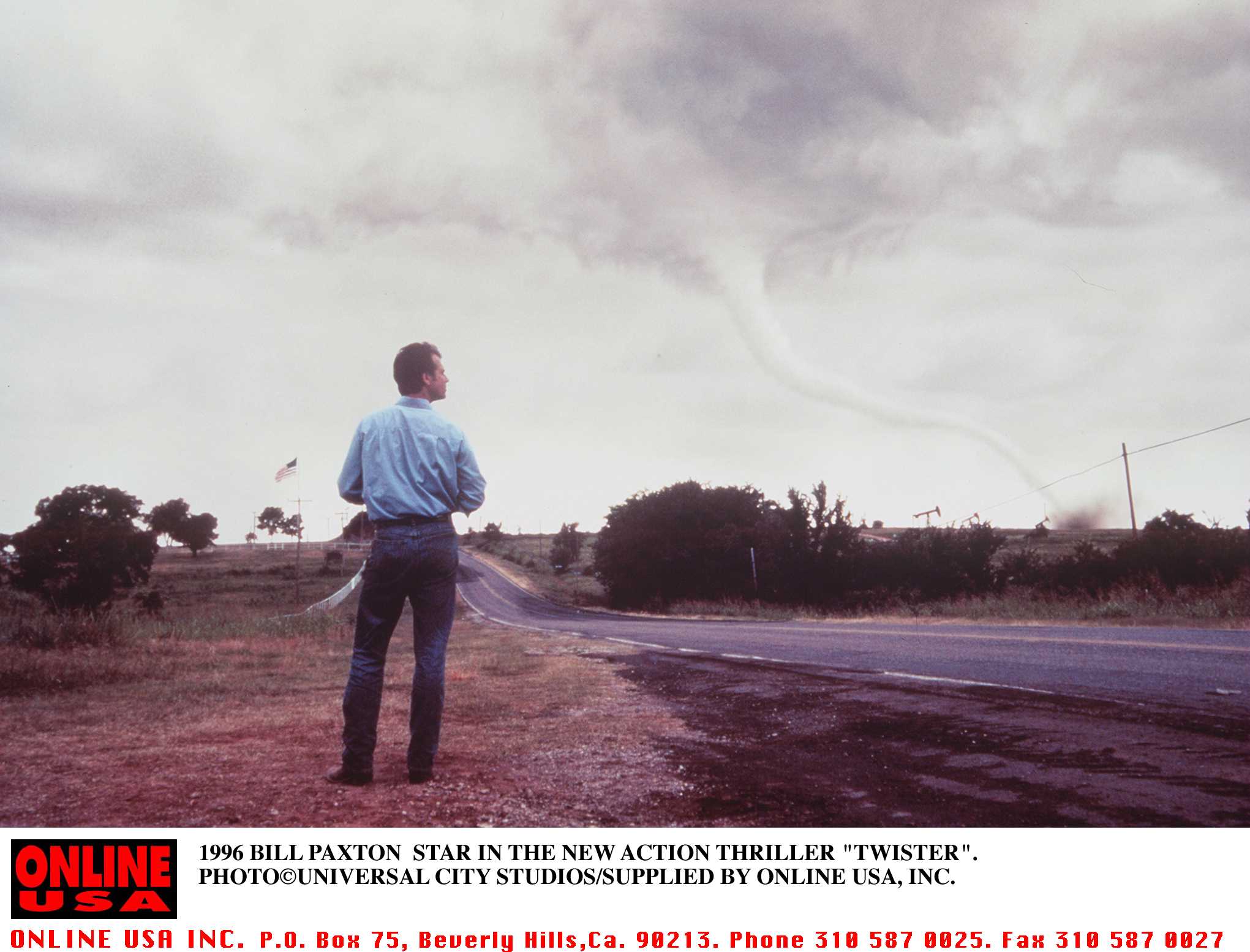 Bill Paxton como Bill Harding en "Twister" el 16 de mayo de 1996 | Fuente: Getty Images