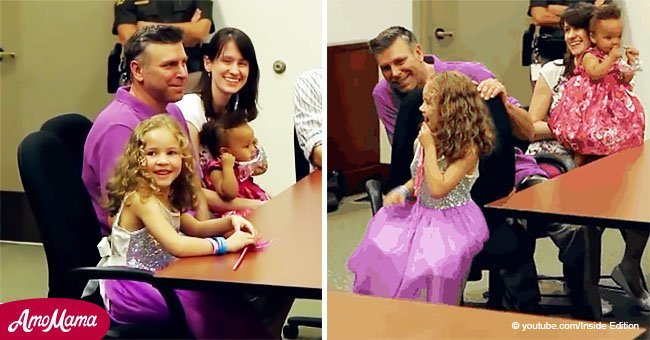 Tribunal de menores se viste de 'realeza' para el mágico día de la adopción de niña de 5 años