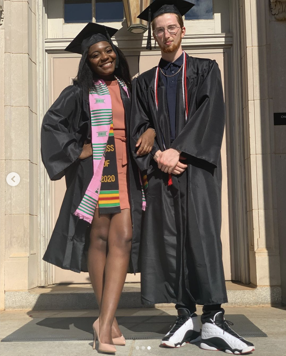 Kibriyaá Morgan y Caleb Freundlich el día de su graduación, en una foto compartida el 18 de mayo de 2020 | Fuente: Instagram/cal_freundlich