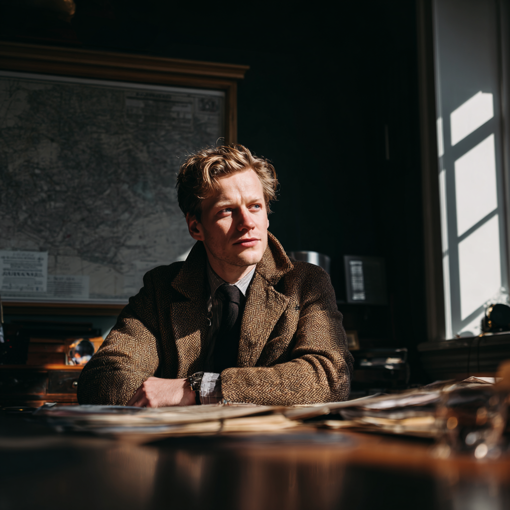 Un uomo seduto alla sua scrivania | Fonte: Midjourney