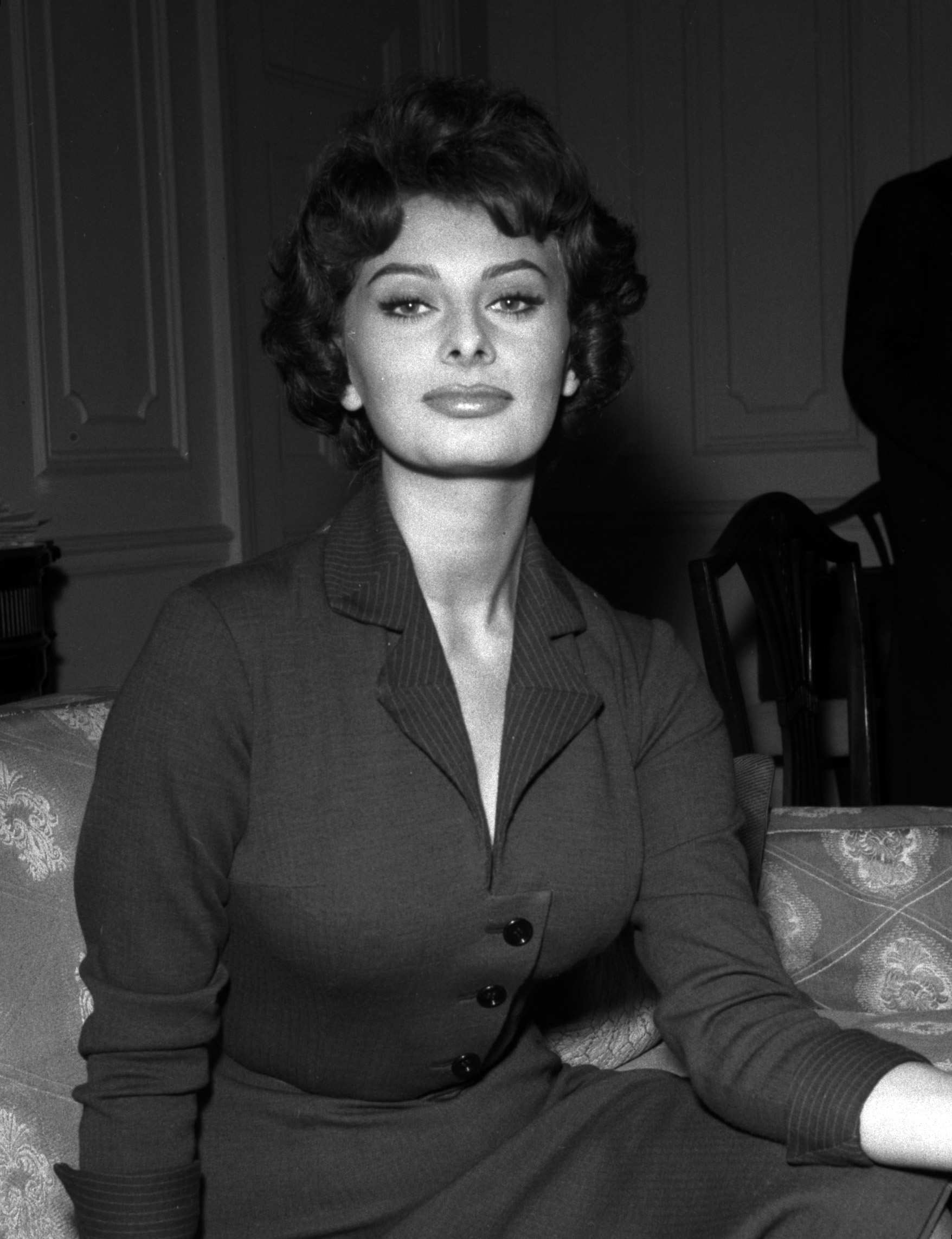 La actriz Sophia Loren en Londres. Octubre de 1957.