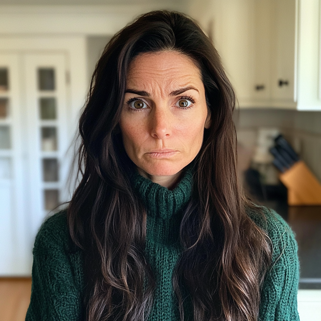 Una mujer molesta de pie en una cocina | Fuente: Midjourney