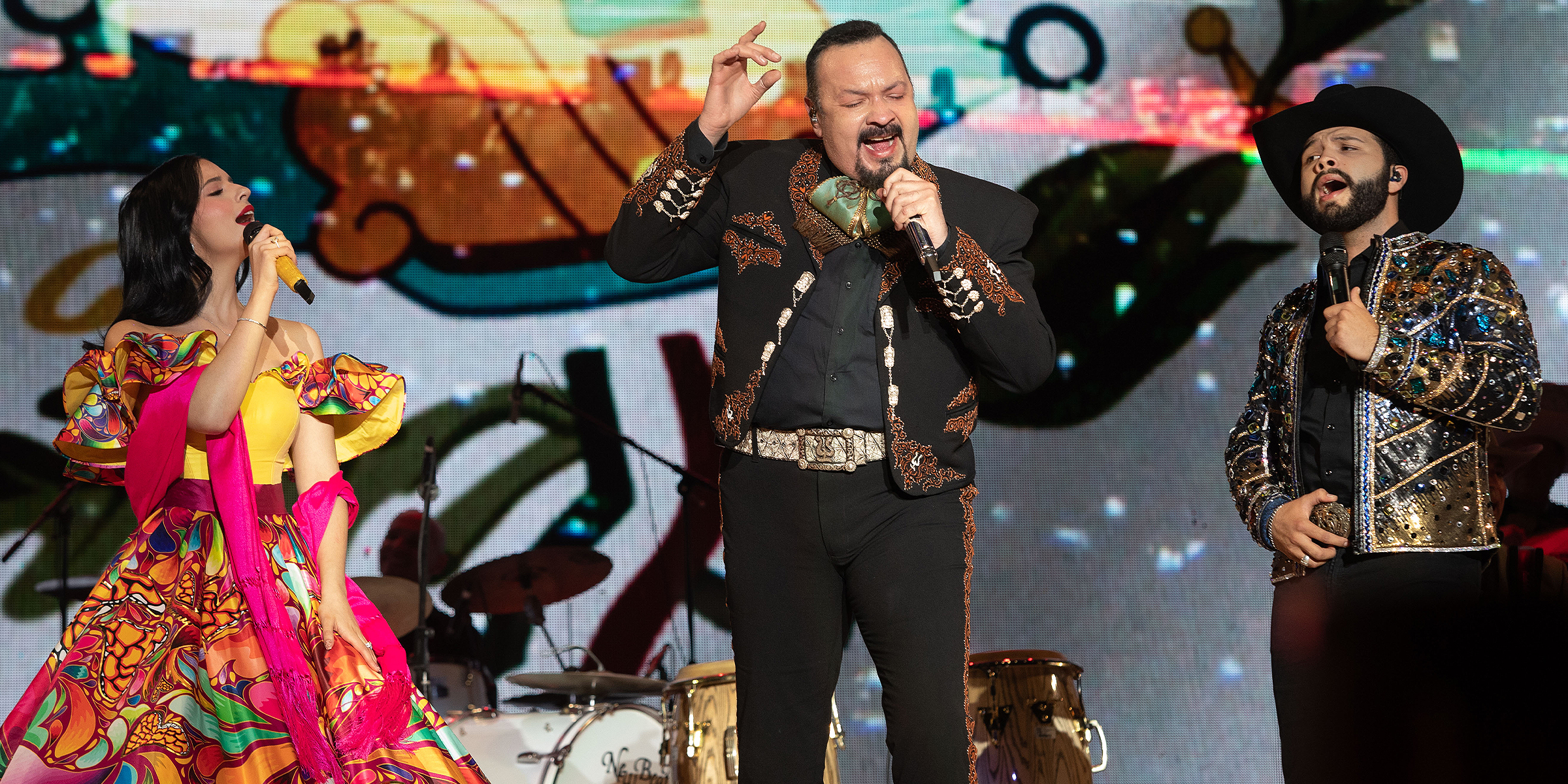 Ángela Aguilar, Pepe Aguilar y Leonardo Aguilar | Foto: Getty Images