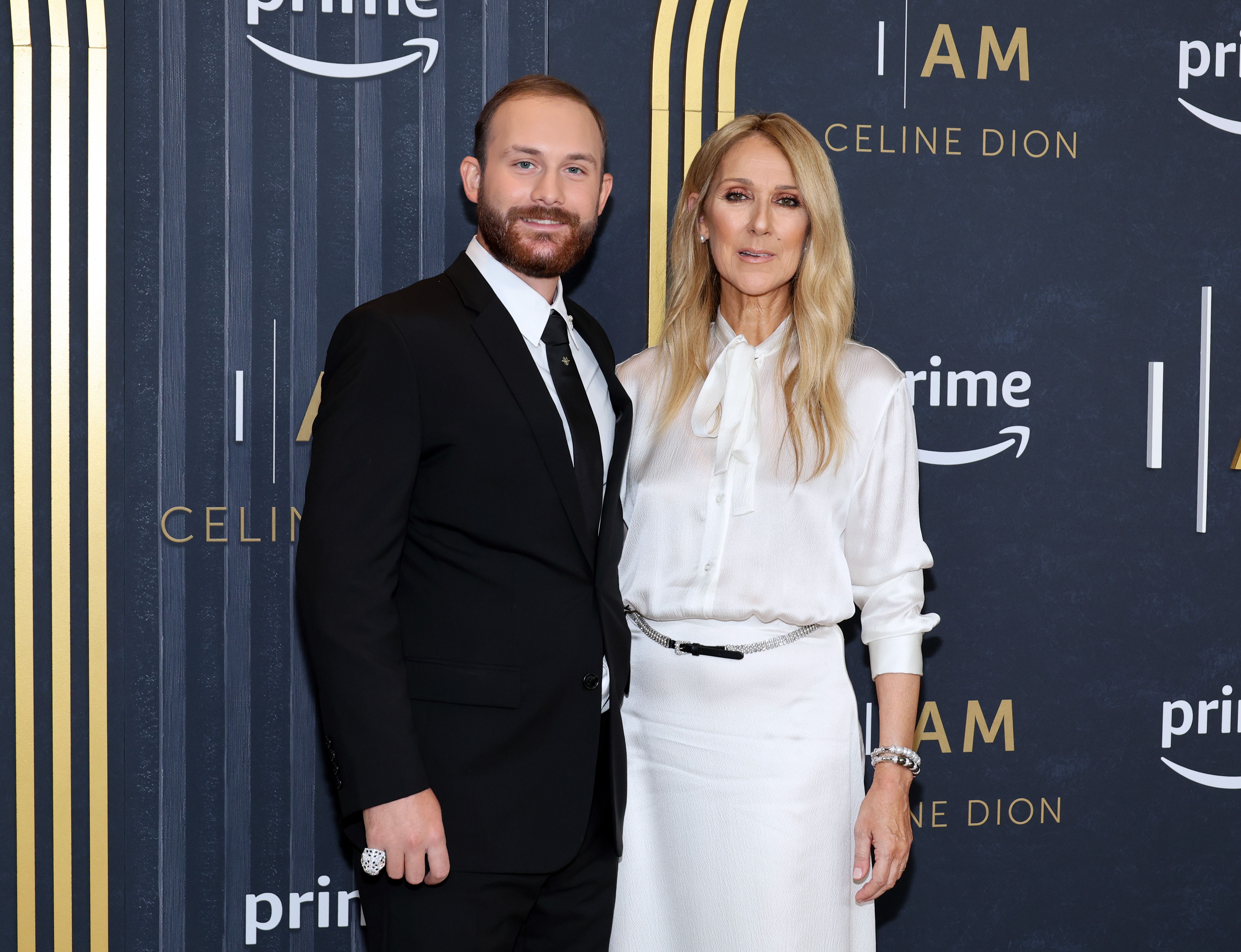 René-Charles Angélil y Céline Dion en la proyección especial de "I Am: Celine Dion" en Nueva York el 17 de junio de 2024 | Fuente: Getty Images