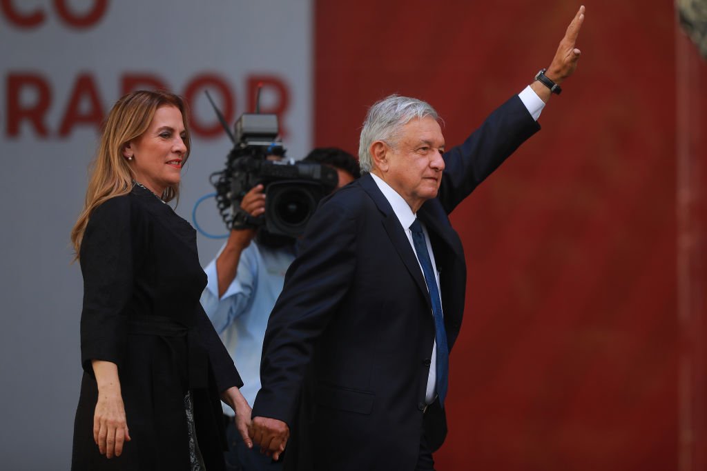 Andrés Manuel López Obrador y su esposa Beatriz Gutiérrez.| Foto: Getty Images