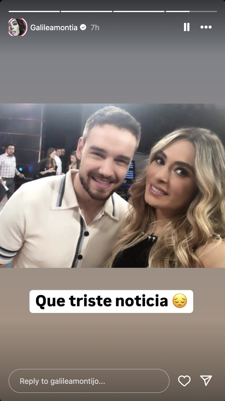 Galilea Montijo y Liam Payne | Fuente: Instagram Stories/galileamontijo