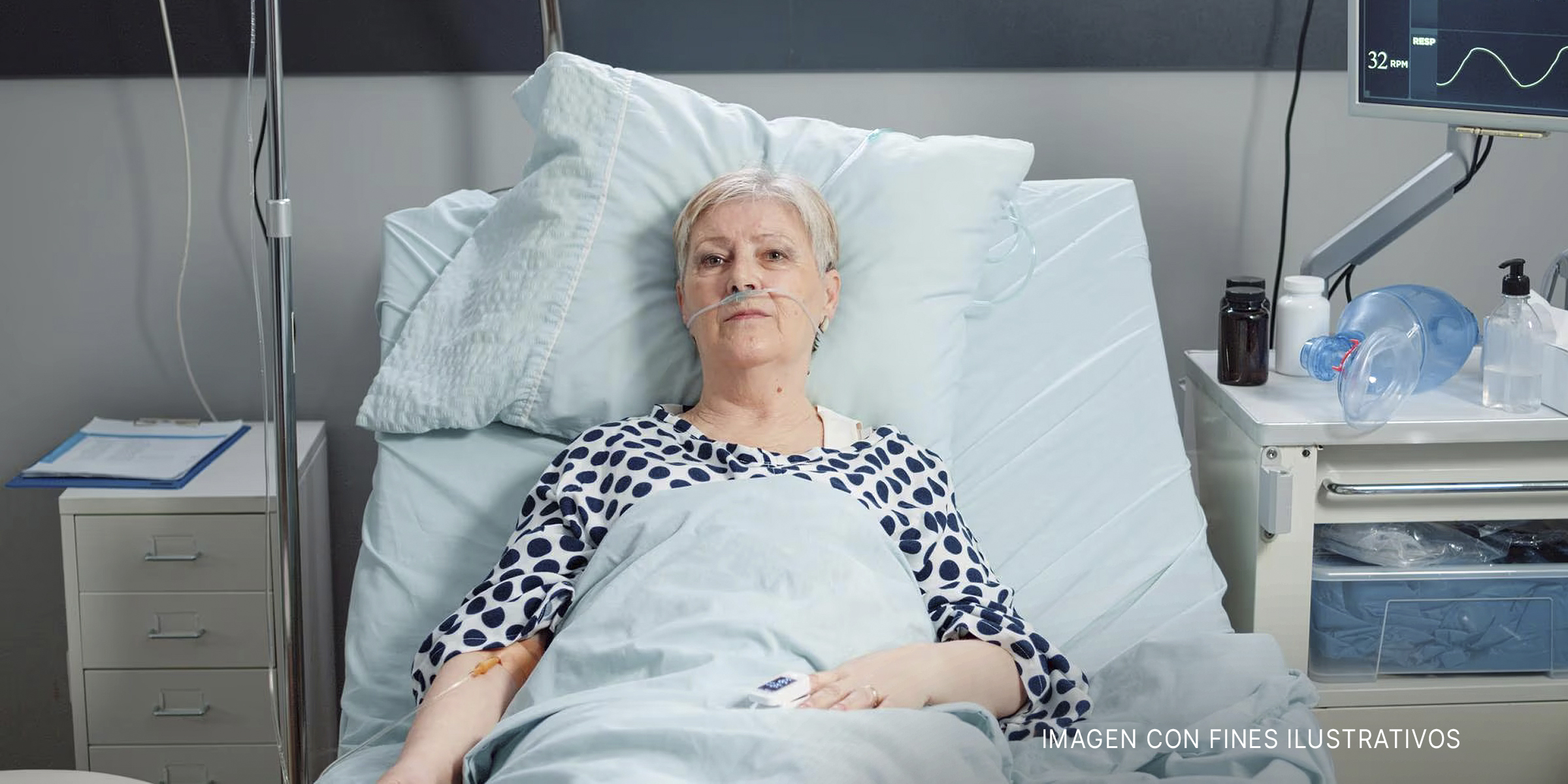 Mujer en una cama de hospital | Foto: Freepik.com/DCStudio