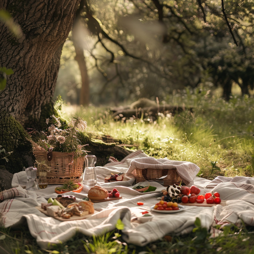 Un picnic preparado | Fuente: Midjourney