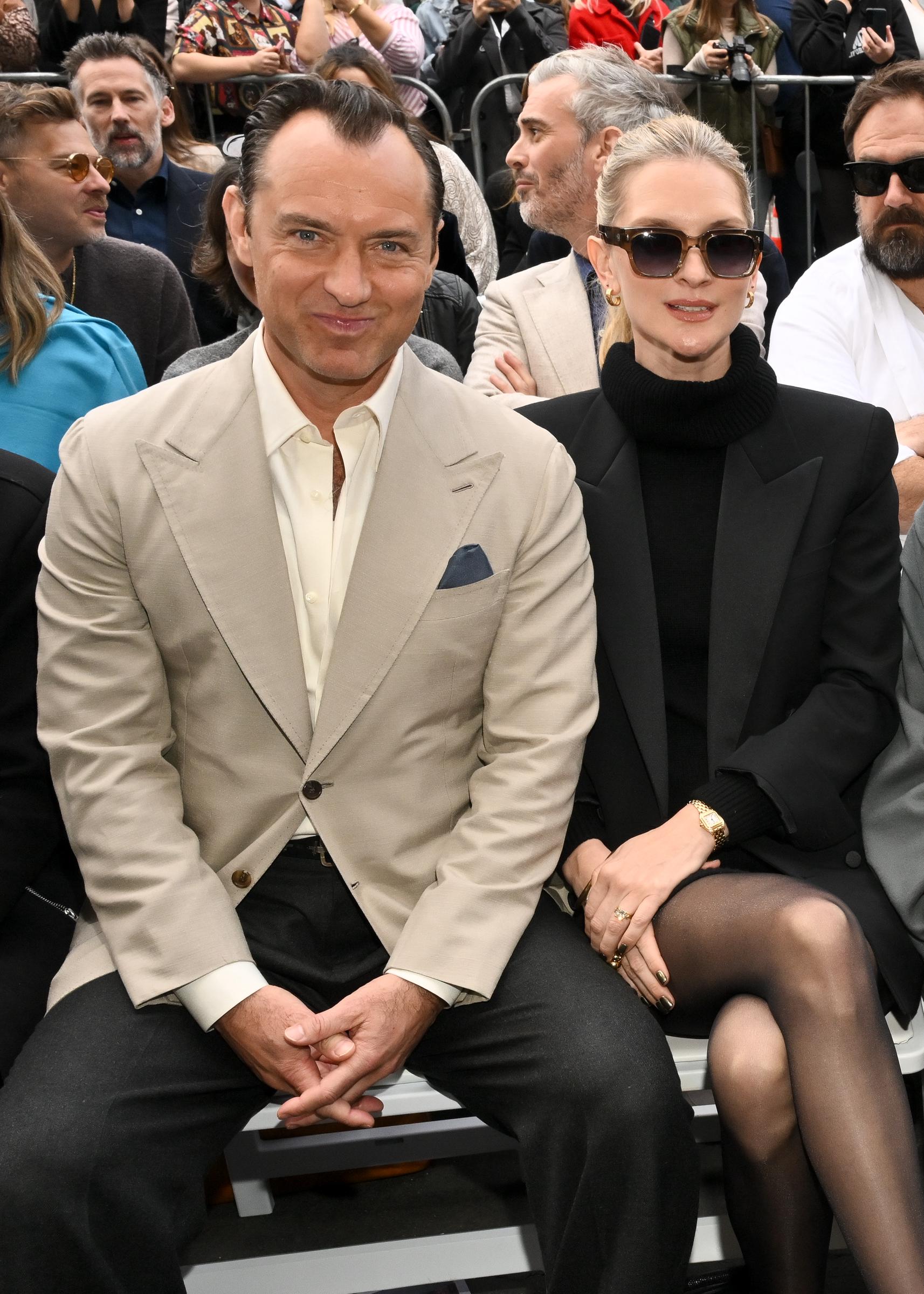 Jude Law y Phillipa Coan el 12 de diciembre de 2024 | Fuente: Getty Images