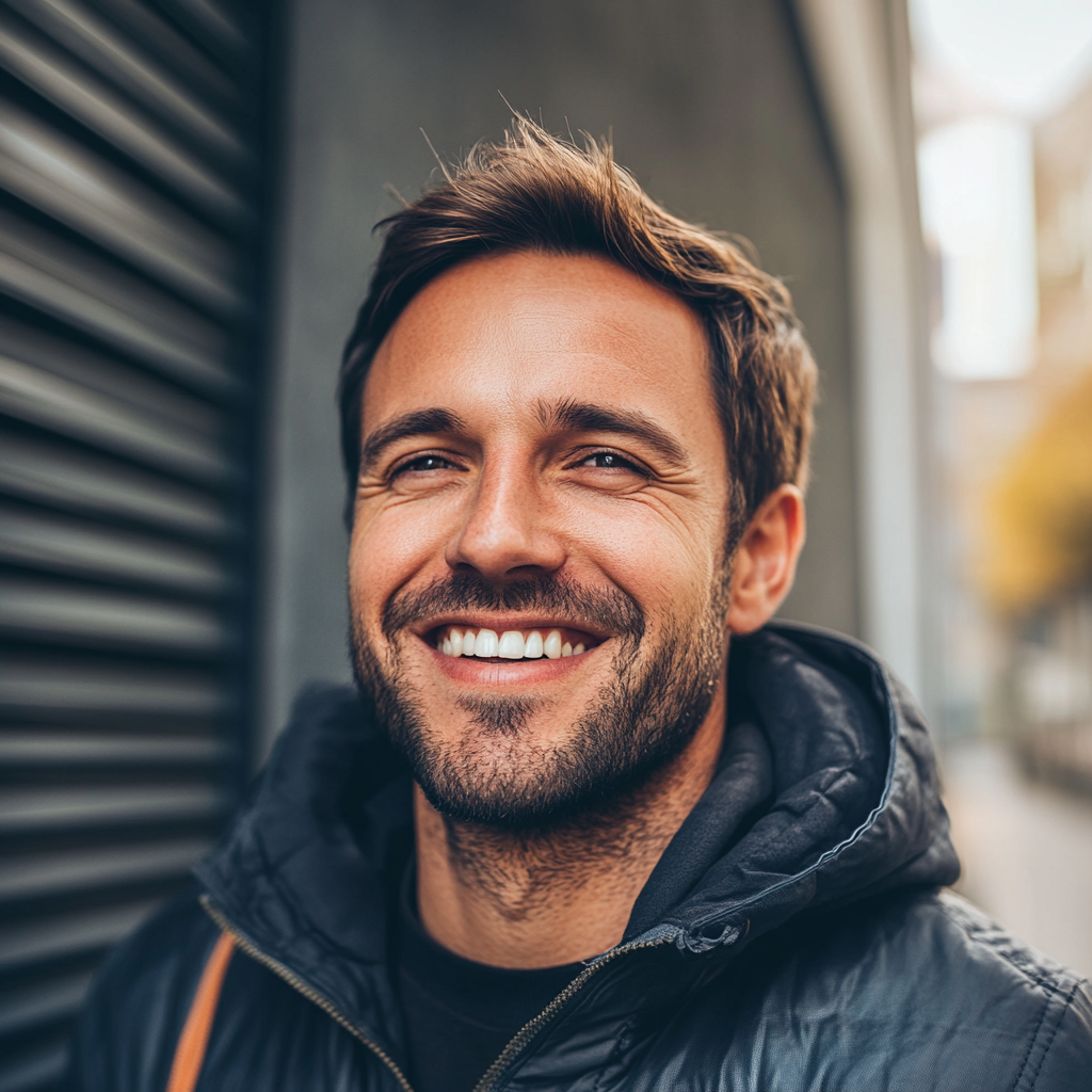 Un hombre sonriente | Fuente: Midjourney