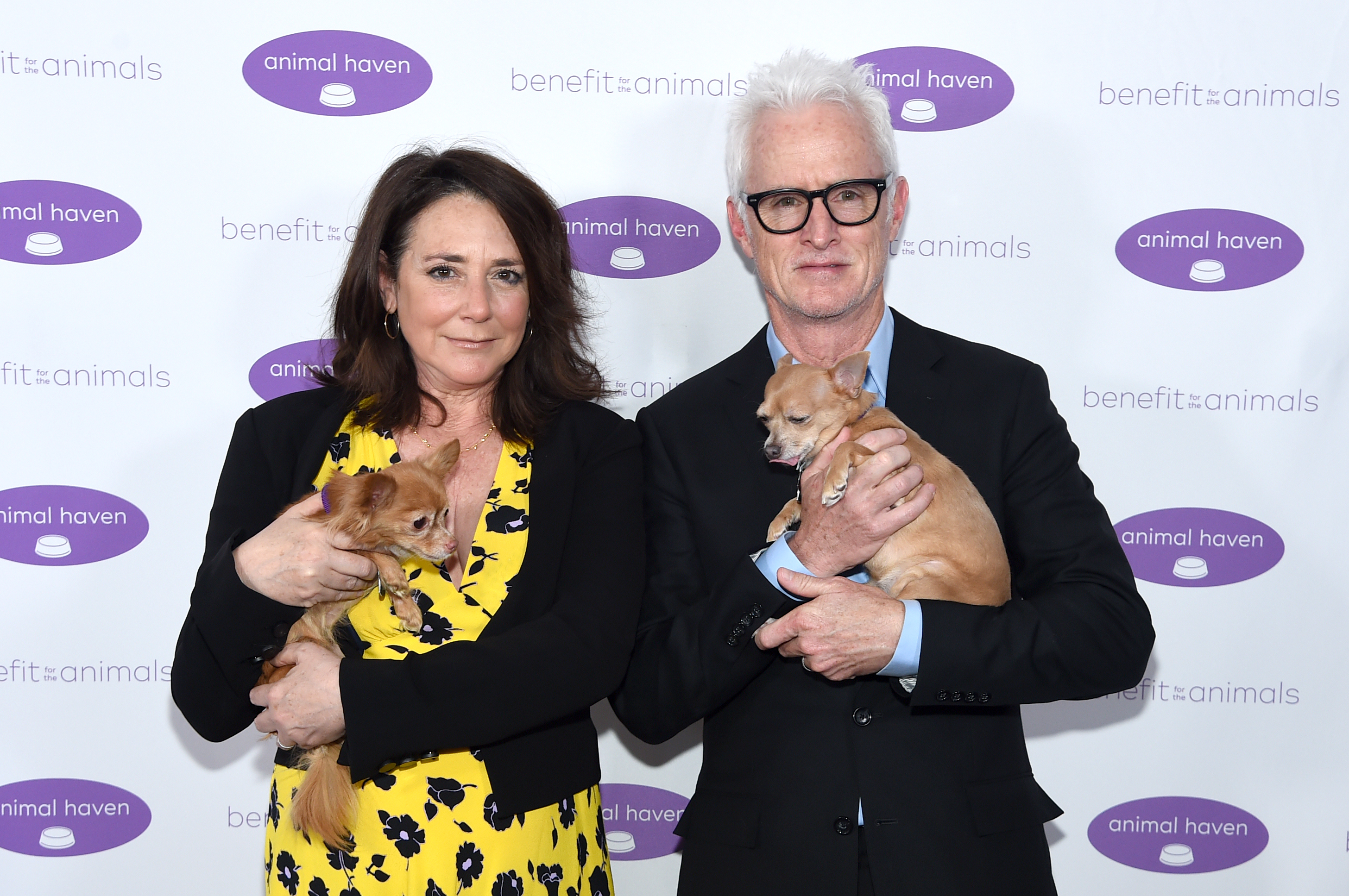 Talia Balsam y John Slattery asisten a la Gala Animal Haven el 22 de mayo de 2019 | Fuente: Getty Images