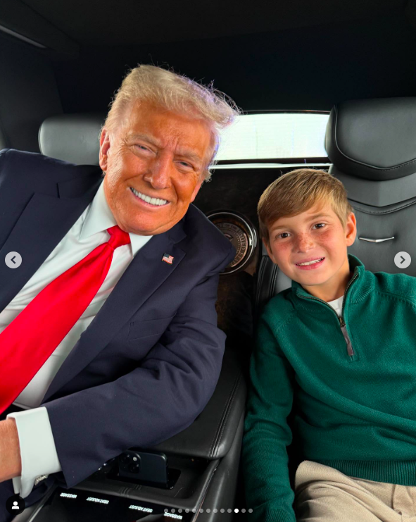 Donald Trump y Theodore Kushner sonriendo para una foto. | Fuente: Instagram/ivankatrump