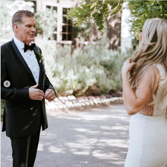 David Hasselhoff y su hija Taylor el día de su boda publicado el 7 de febrero de 2023 | Fuente: Instagram/davidhasselhoff