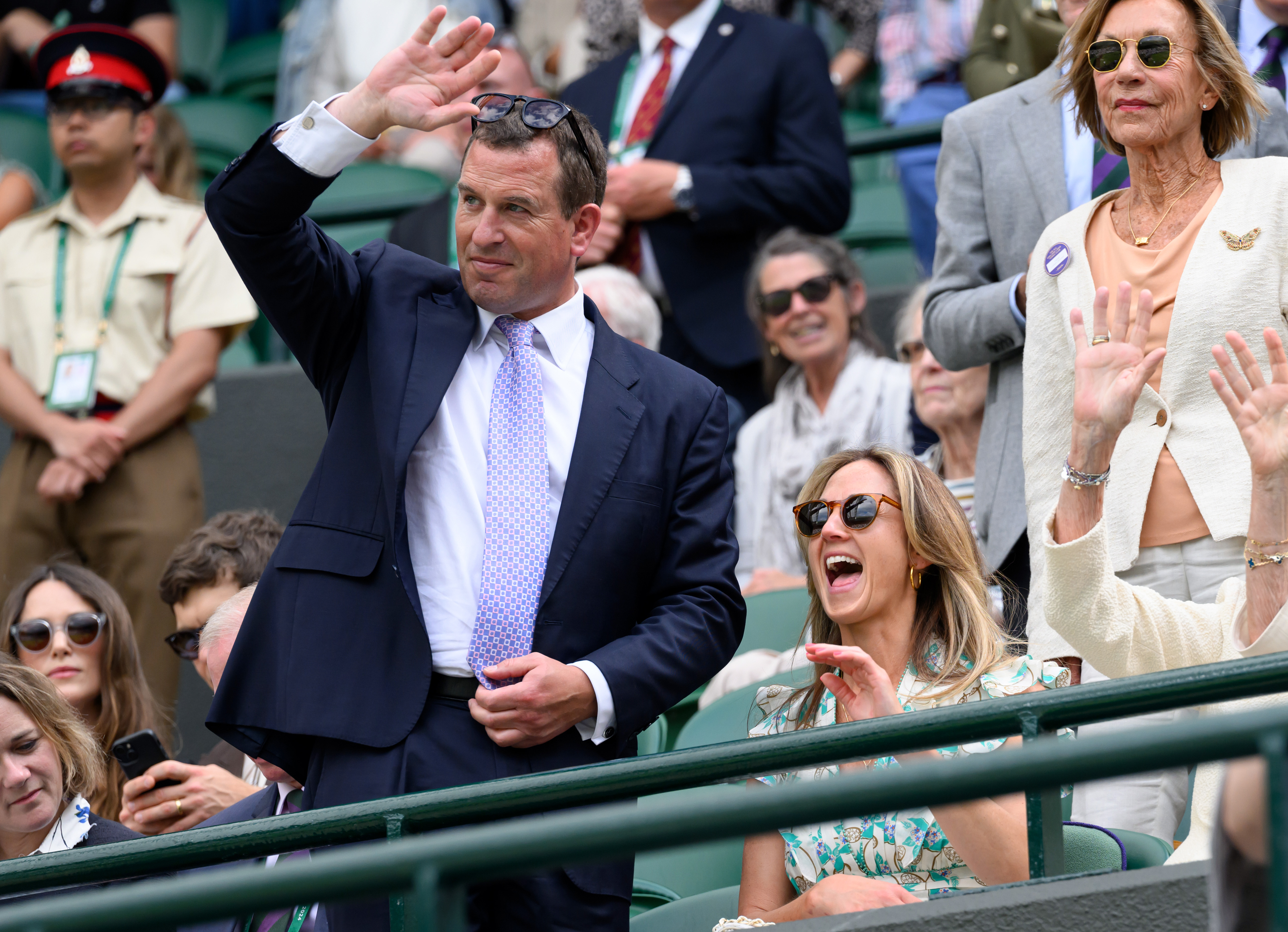 Peter Phillips y Harriet Sperling durante la décima jornada del Campeonato de Tenis de Wimbledon en el All England Lawn Tennis and Croquet Club el 10 de julio de 2024 en Londres, Inglaterra | Fuente: Getty Images