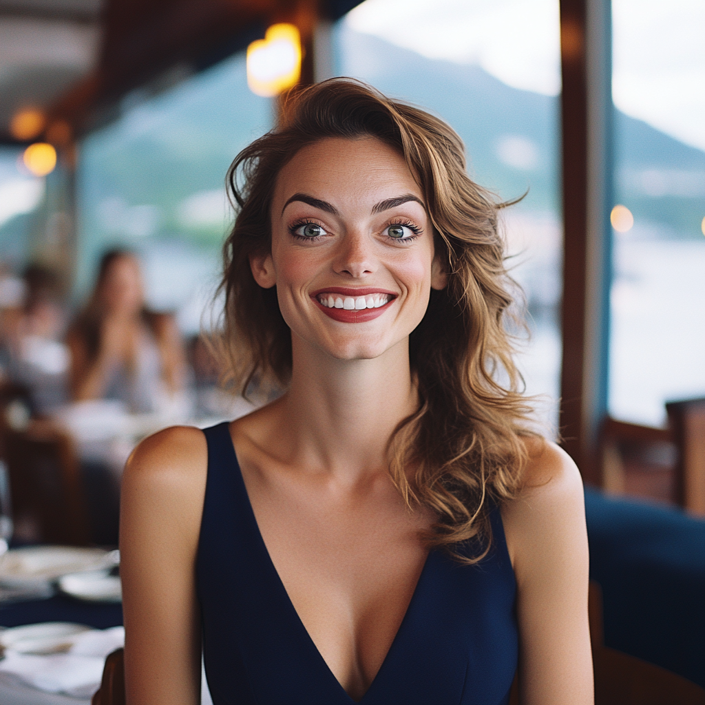 Una mujer sonriendo | Fuente: Midjourney