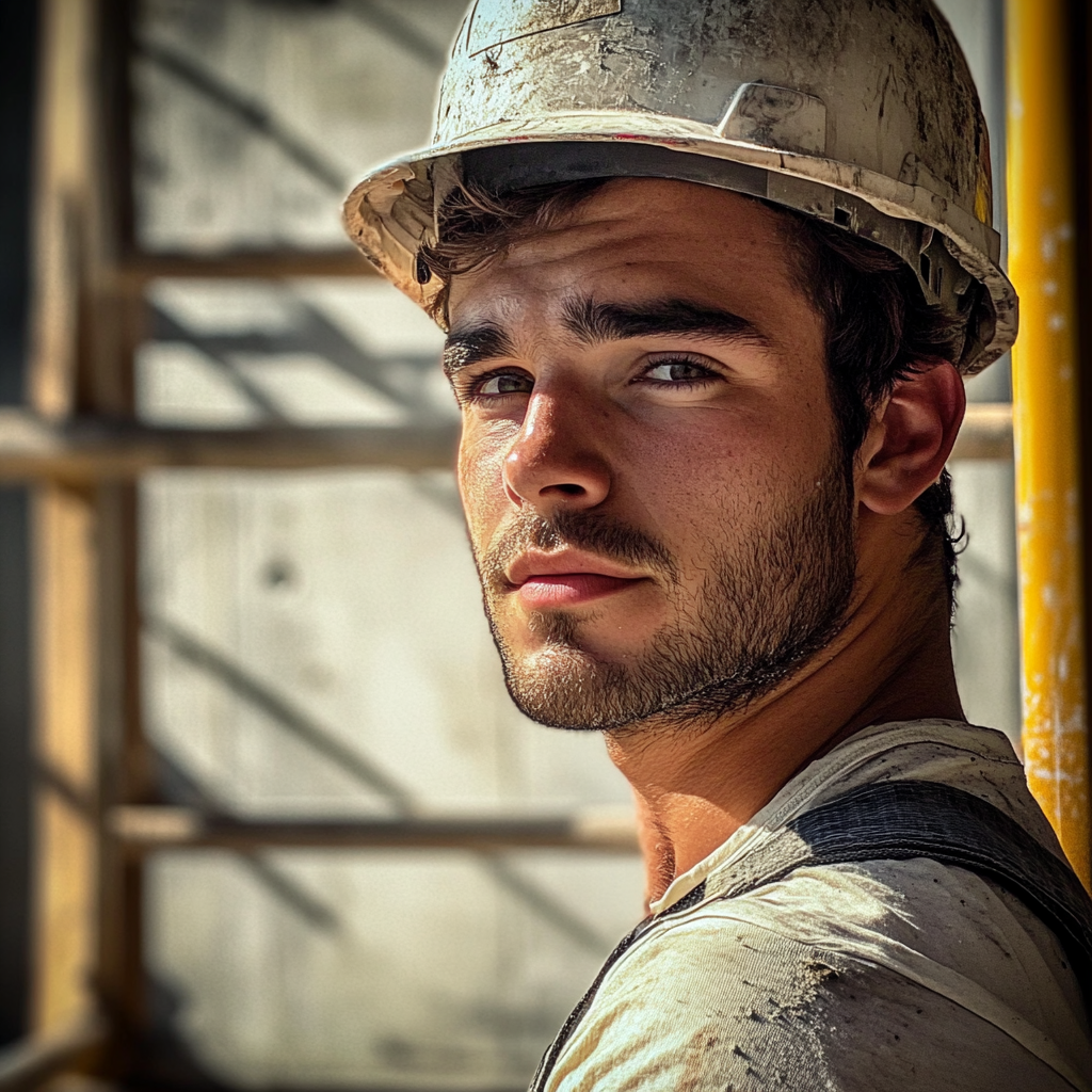 Un hombre trabajando en la construcción | Fuente: Midjourney