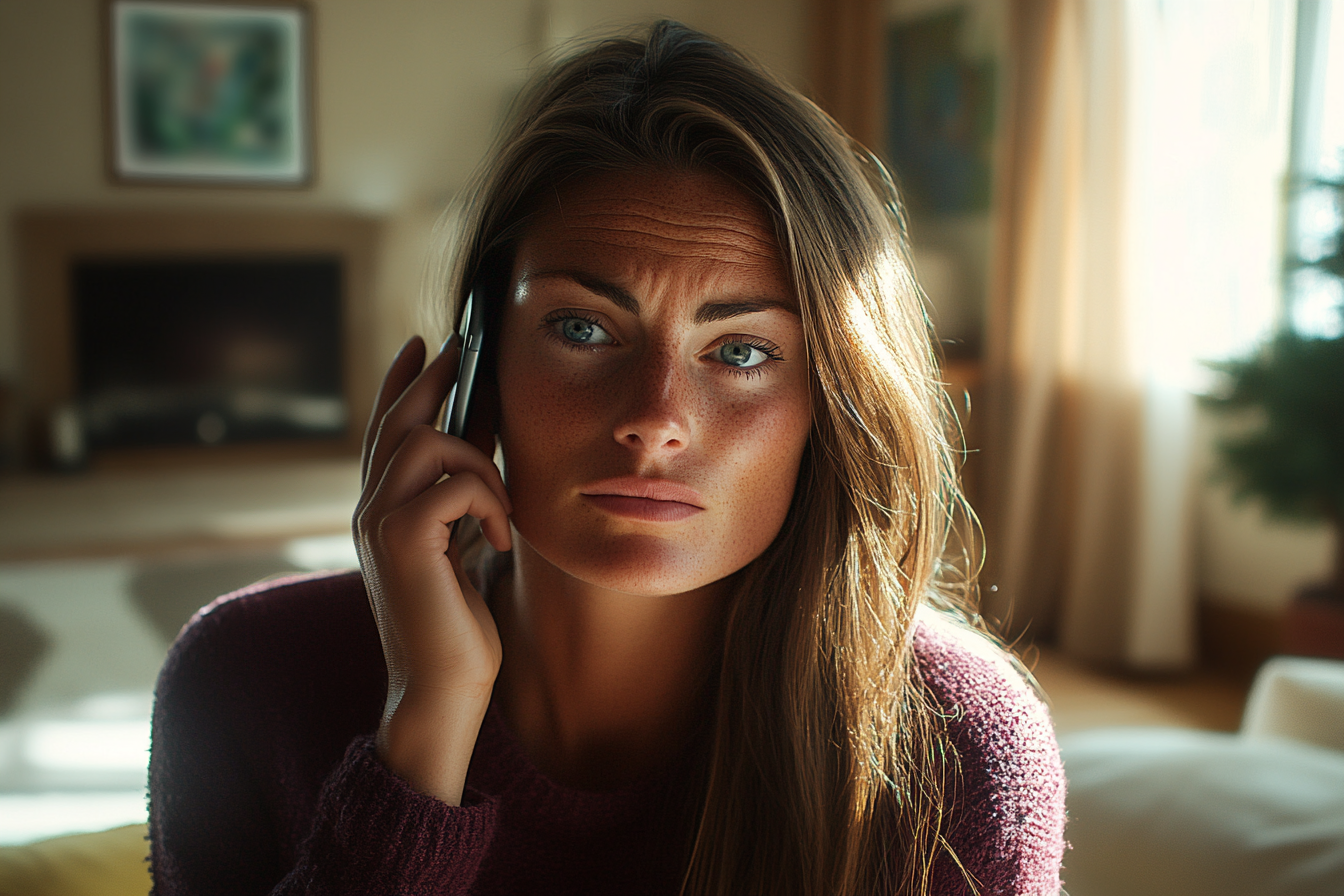 Una mujer hablando por teléfono | Fuente: Midjourney