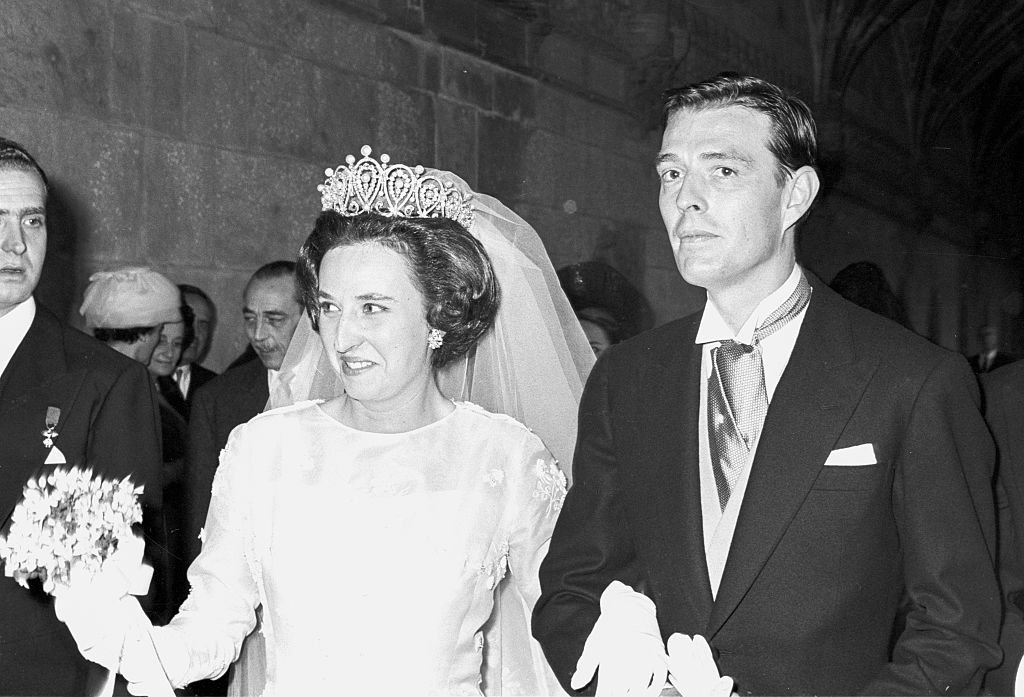 Pilar, hermana del Rey Juan Carlos de Borbón, el día de su boda con Luis Gómez Acebo, 1967, Estoril, Portugal.| Foto: Getty Images