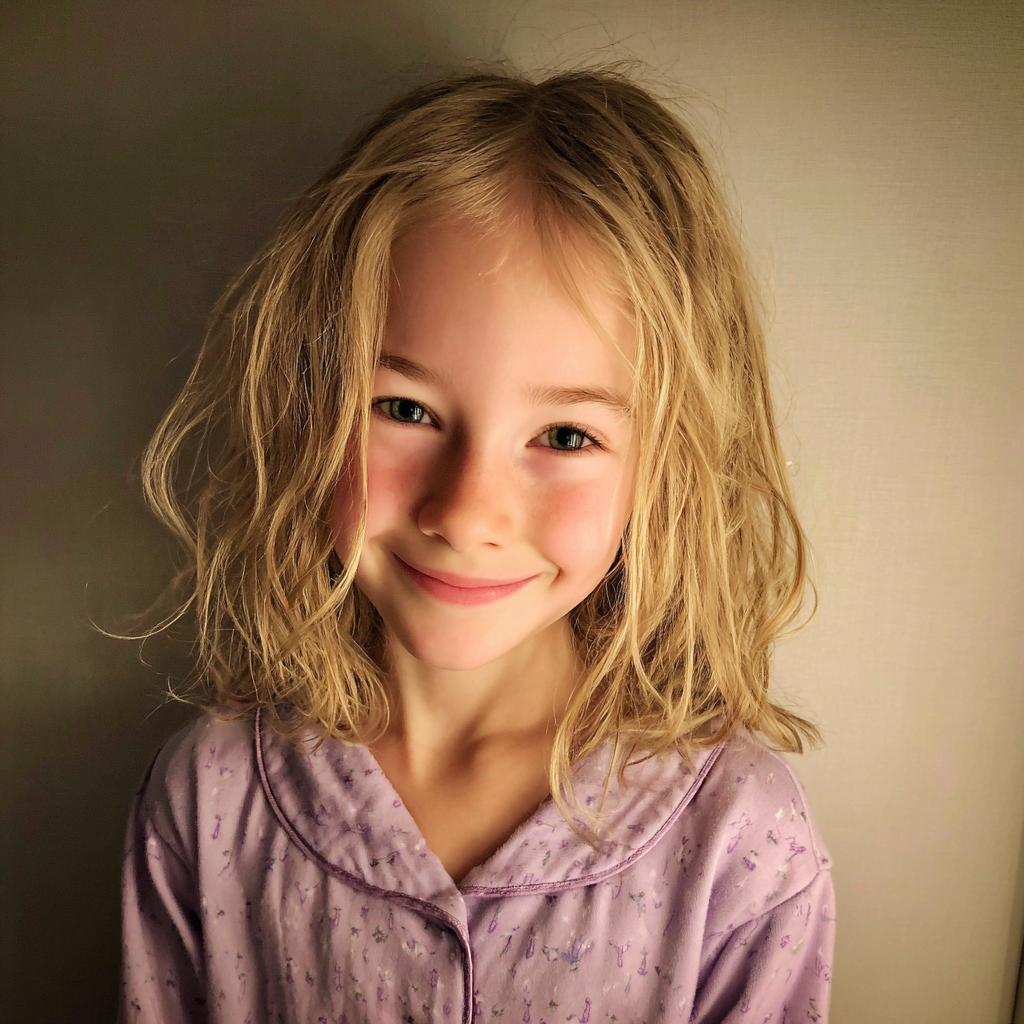 Una niña sonriente | Fuente: Midjourney