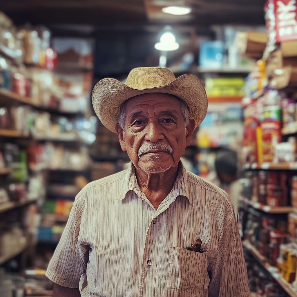 Un viejo tendero | Fuente: Midjourney