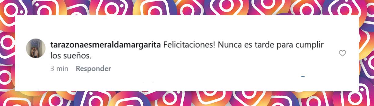 Comentario de una usuaria | Fuente: Instagram/vengalaalegria