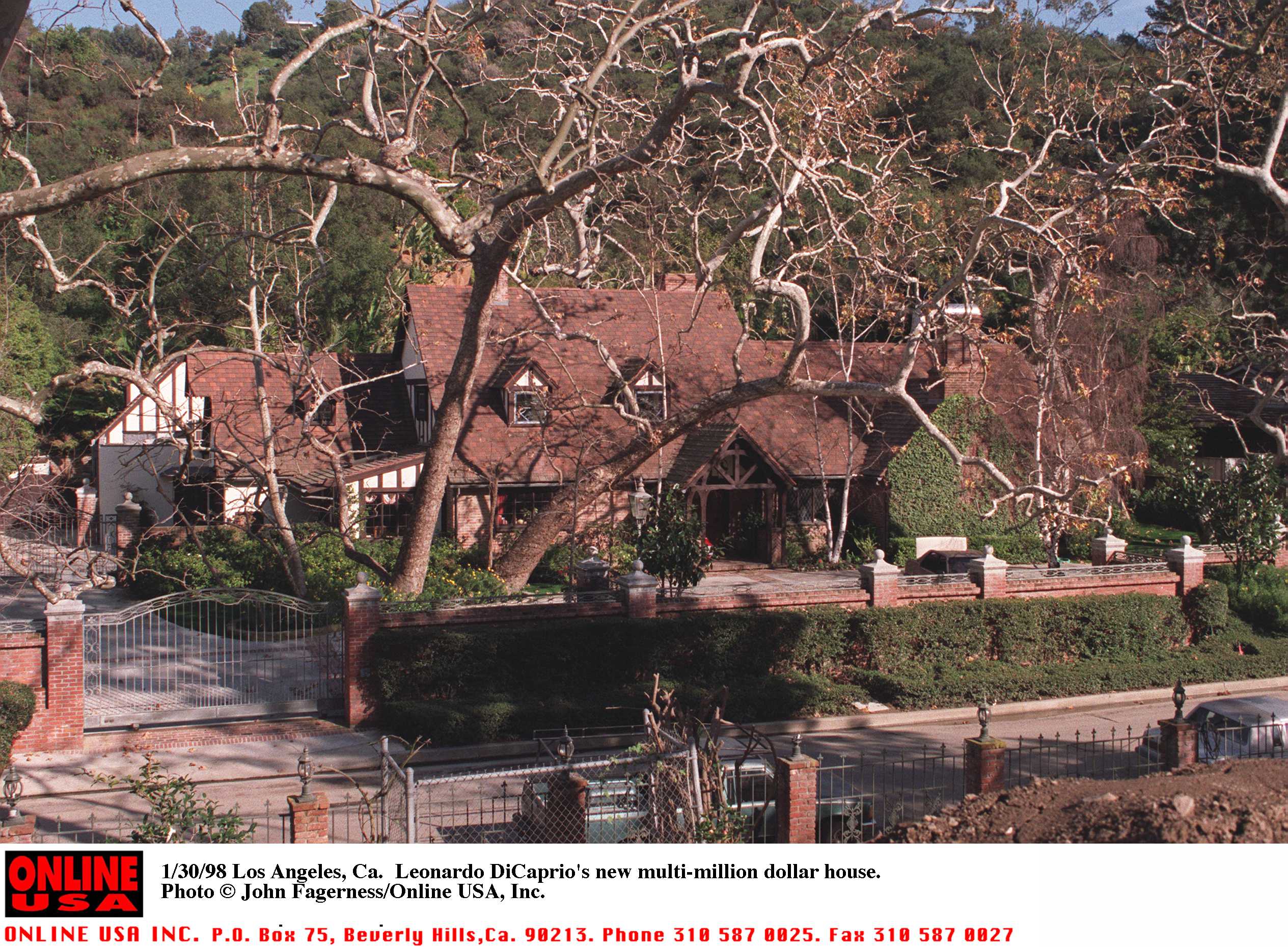El bungalow de Leonardo Dicaprio visto el 30 de enero de 1998 | Foto: Getty Images