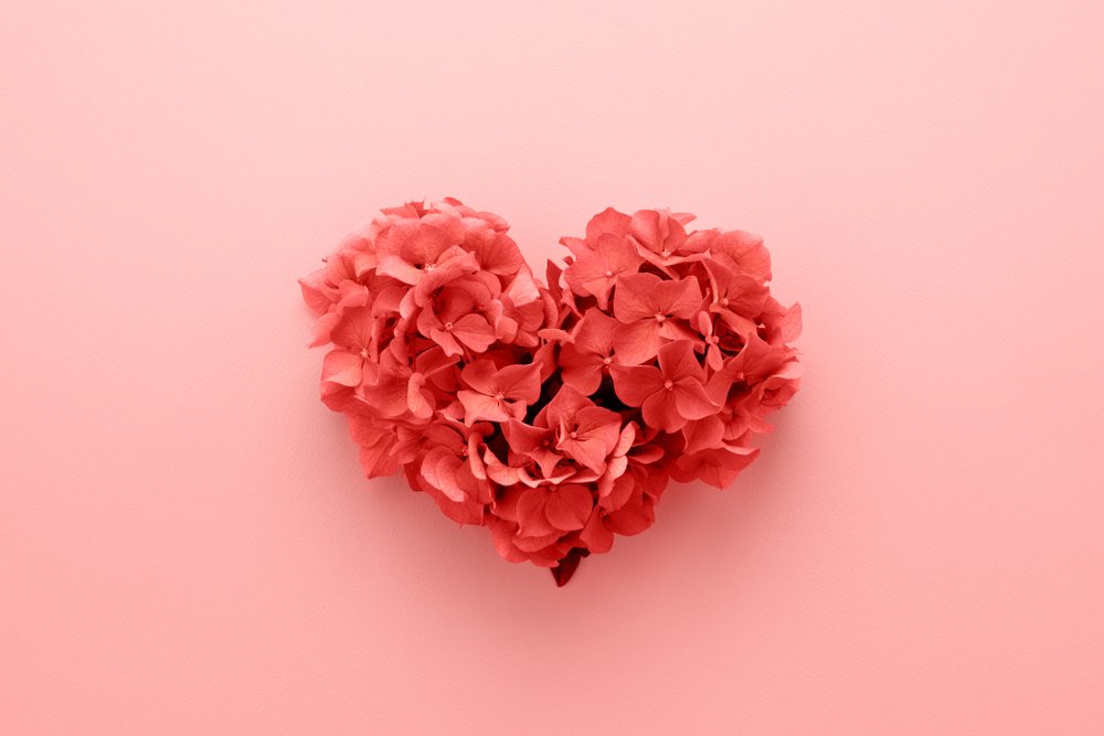 Corazón de flores.| Fuente: Shutterstock