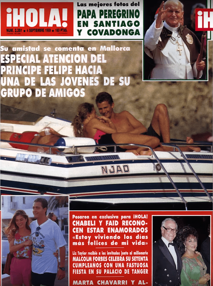 Felipe VI e Isabel Sartorius fotografiados por la revista ¡Hola! en septiembre de 1989. | Foto: YouTube/¡HOLA!